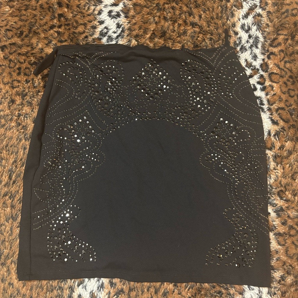 Bebe Rhinestone Black Skirt